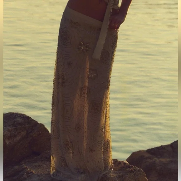 Zara Beaded Tull skirt - Picture 2 of 9